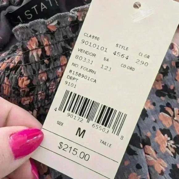 Pink purple floral 1 State dress  from Melanie Lynn bnwt asymmetric hem line - Picture 12 of 13